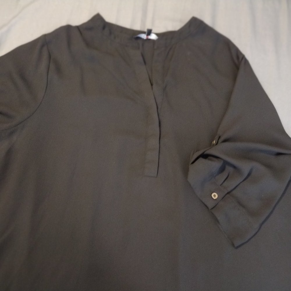 Plus Semi Sheer Blouse